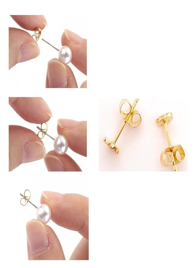 ST logo Hanging Tree 20 Pcs + 20 Pcs Golden Bullet Clutch Butterfly Premium Stopper Earring Nuts Golden Earring Metal Stopper Back Supporter Jewellery Making Raw Materials - Image 4